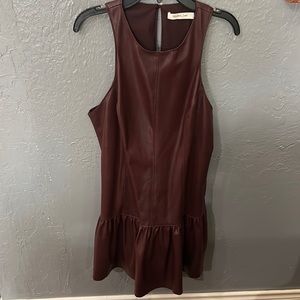 Drop Waist Mustard Seed brand faux leather dress